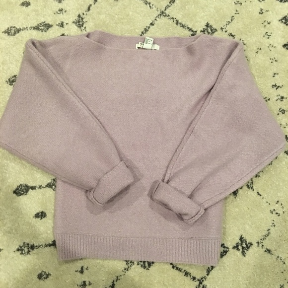 Sweaters - Lavender Off Shoulder Sweater